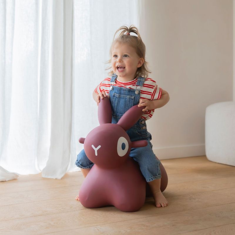 Ballon sauteur Hoppi Lapin Bordeaux Quut Ambiance 6