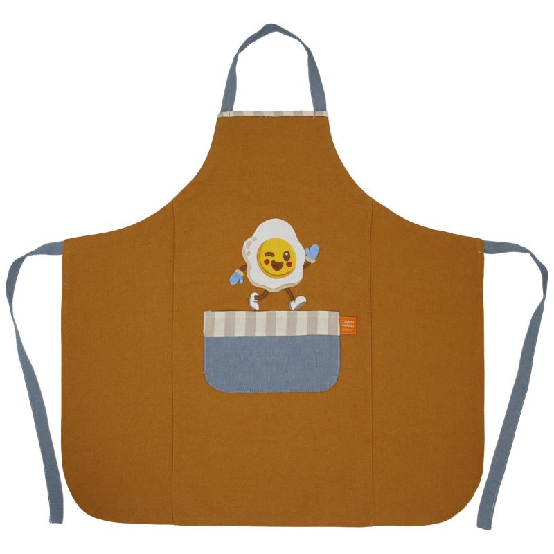 Tablier Kawai Œuf au Plat (6-12 ans) L'oiseau bateau Produit 1