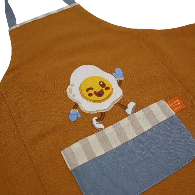 Tablier Kawai Œuf au Plat (6-12 ans) L'oiseau bateau Produit 3