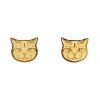 Boucles d'oreilles Chat (Plaqué or 18 carats) Mava Produit 1