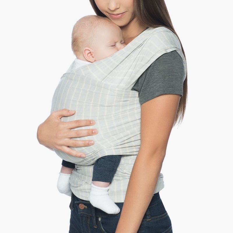 Echarpe de portage Aura gris rayé (4,9 m) Ergobaby