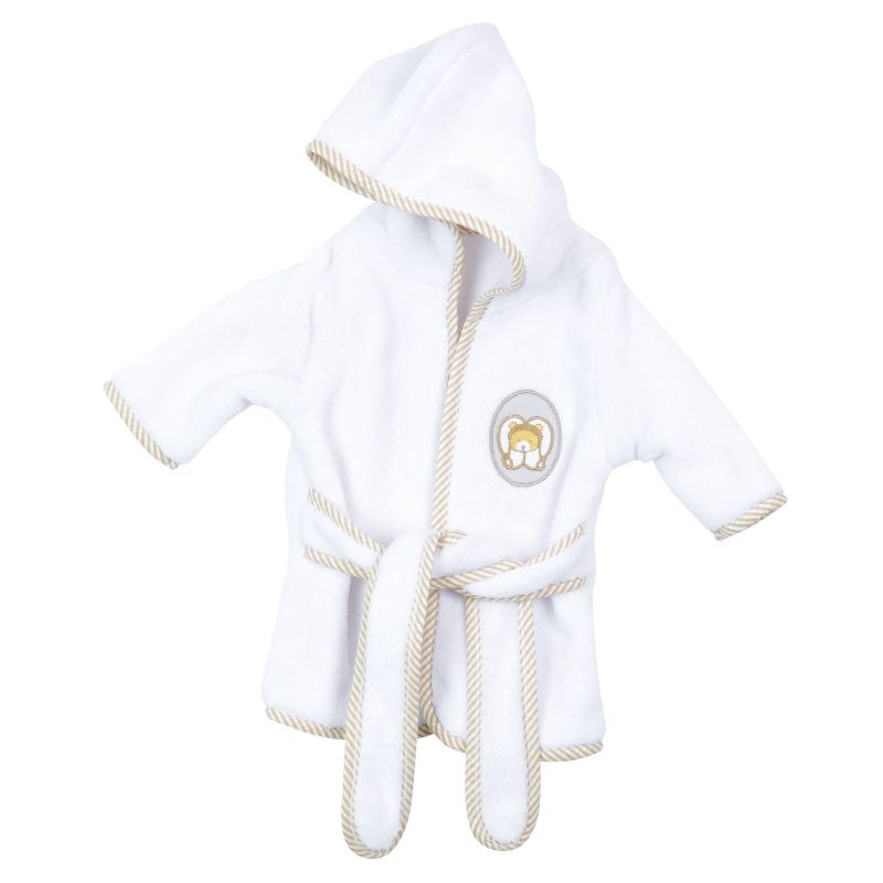 Peignoir de bain blanc Tendre Ours (0-6 mois) Doudou et Compagnie