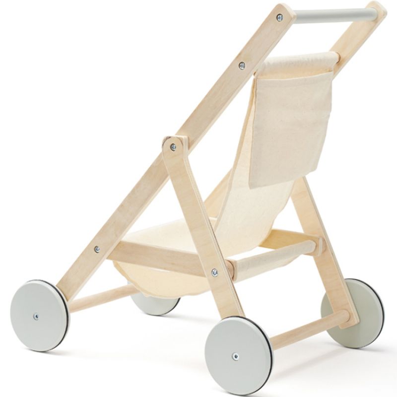 Poussette en bois pour poupée nature - Reconditionné Kid's Concept Produit 3