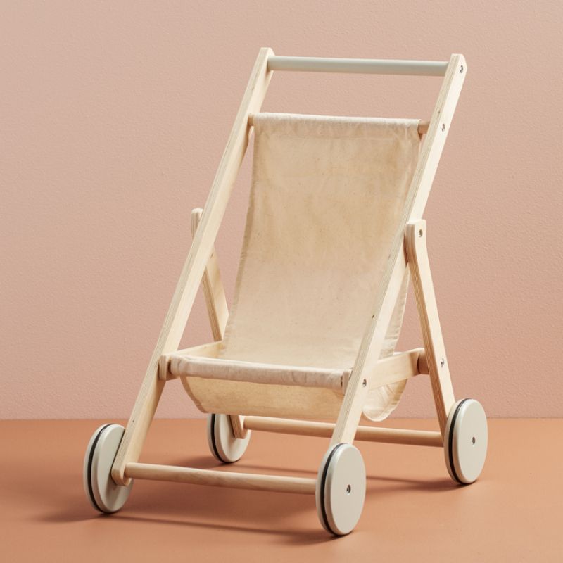 Poussette en bois pour poupée nature - Reconditionné Kid's Concept Produit 5