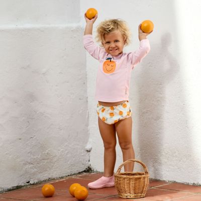 Maillot de bain couche Orange (7-12 mois)