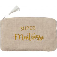Trousse cadeau Super Maîtresse gaze de coton Biscuit - BB & Co