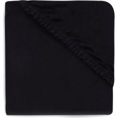 Drap housse en jersey Noir pour matelas de parc (95 cm) - Jollein