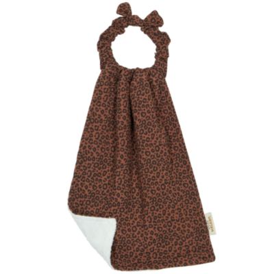 Serviette de cantine Gaze Léopard Marron Atelier Wagram