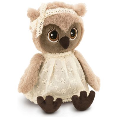 Hibou avec robe et ruban pour cheveux Sonya (20 cm assis) Orange Toys