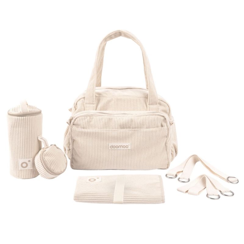 Sac à langer Fluffy Corduroy Beige Doomoo Produit 1
