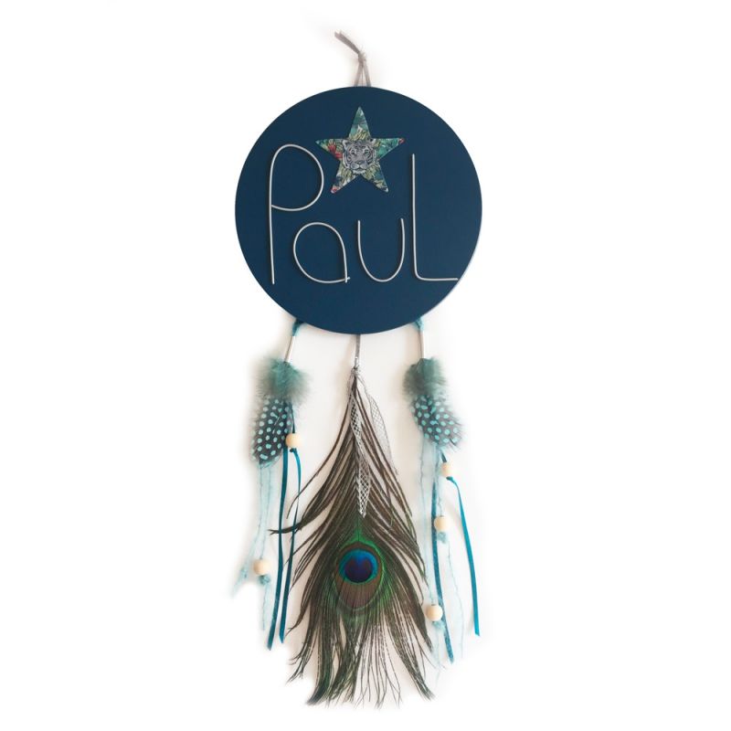 Attrape-rêves étoile stone blue (personnalisable) Marie-Laure Créations