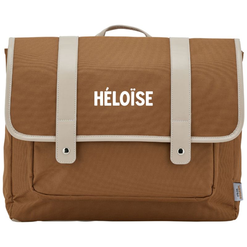Cartable A4 primaire Marron personnalisable (38 cm) Atelier Wagram Produit 4
