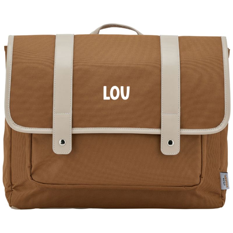 Cartable A4 primaire Marron personnalisable (38 cm) Atelier Wagram Produit 5
