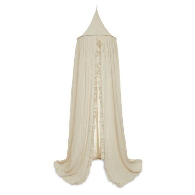 Ciel de lit vintage ruffle Nougat (245 cm) - Reconditionné Jollein