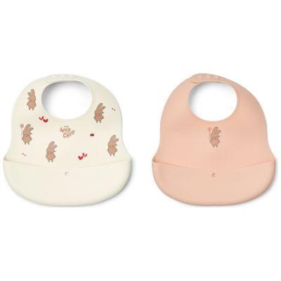 Lot de 2 bavoirs Ember Wild Child-Rosey
