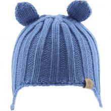 Bonnet en tricot avec oreilles bleu (12-18 mois)  par Bedford Road