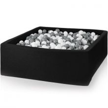 Piscine à balles carrée noire personnalisable (130 x 130 x 50 cm)  par Misioo