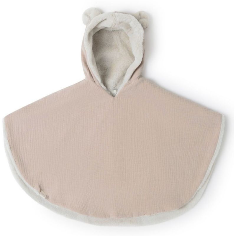 Poncho polaire Teddy Nude Powder Babyshower Produit 1