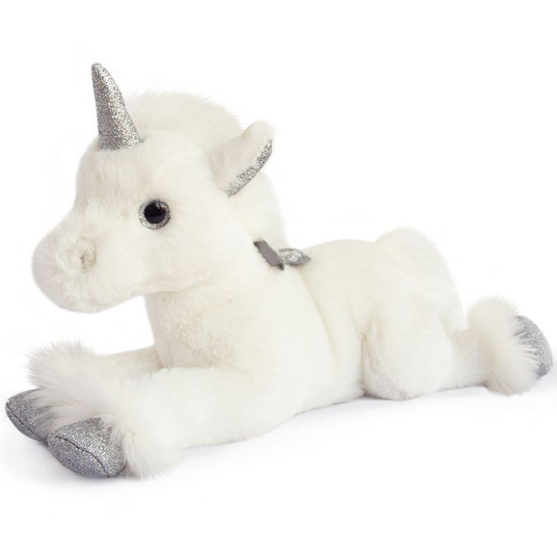 Peluche Licorne Argent et Paillettes Girls & Glitter (35 cm) Histoire d'Ours