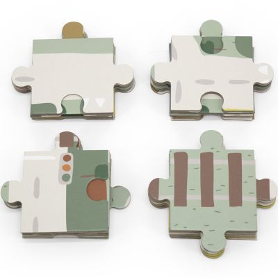 Puzzle village avec accessoires (54 pièces) : Trixie