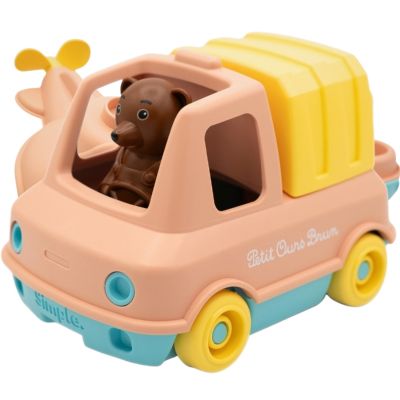 Camion Poubelle de Petit Ours Brun Pêche Simple