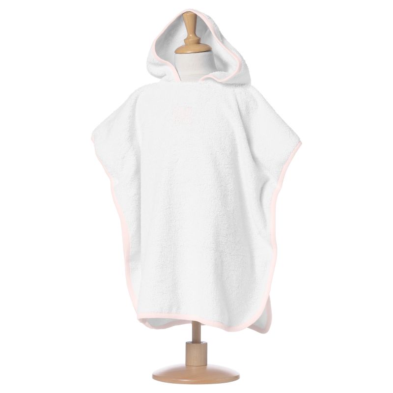 Poncho éponge blanc et rose (9-36 mois) Red Castle