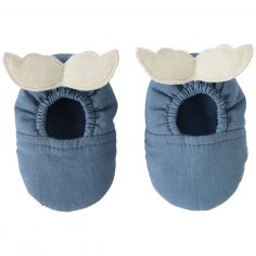 Chaussons avec ailes d'ange pierre bleue (0-6 mois) - BB & Co