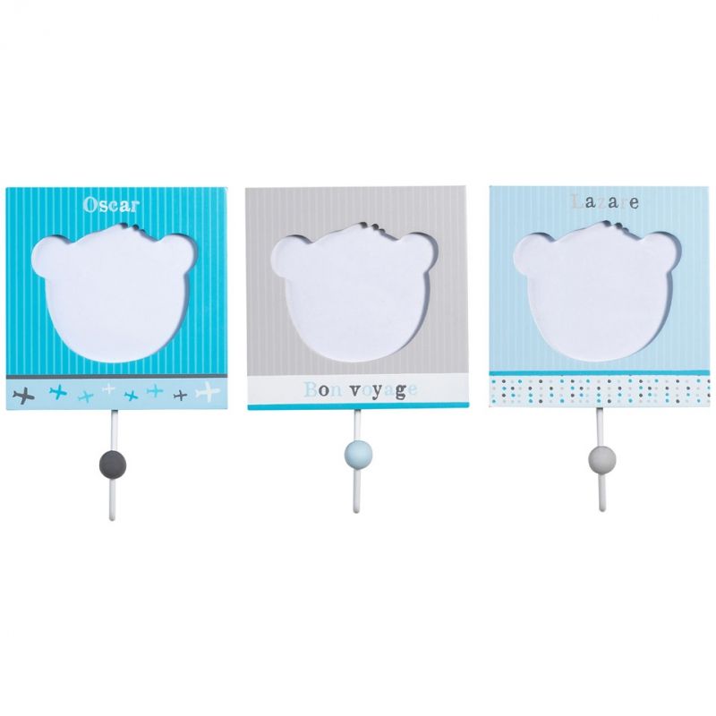Lot de 3 patères Lazare Sauthon