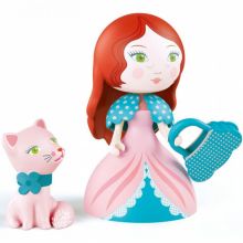 Figurine Rosa & son chat Cat  par Djeco
