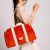 Variation Orange du produit Sac à langer Charlie Velours Brique de la marque Hindbag