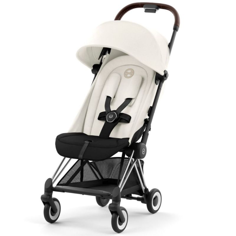 Poussette ultra-compacte COYA châssis Chrome Off White Cybex