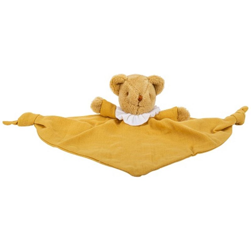 Doudou plat avec hochet Ours Curry Trousselier Produit 3