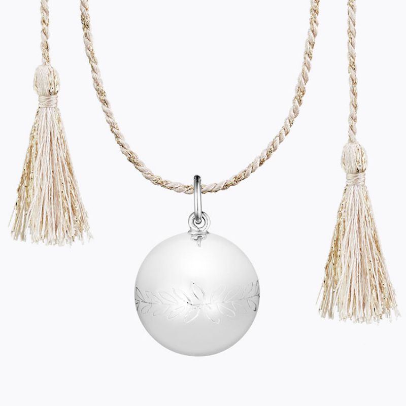 Bola sur cordon rose doré Olympia (plaqué argent) Ilado Paris