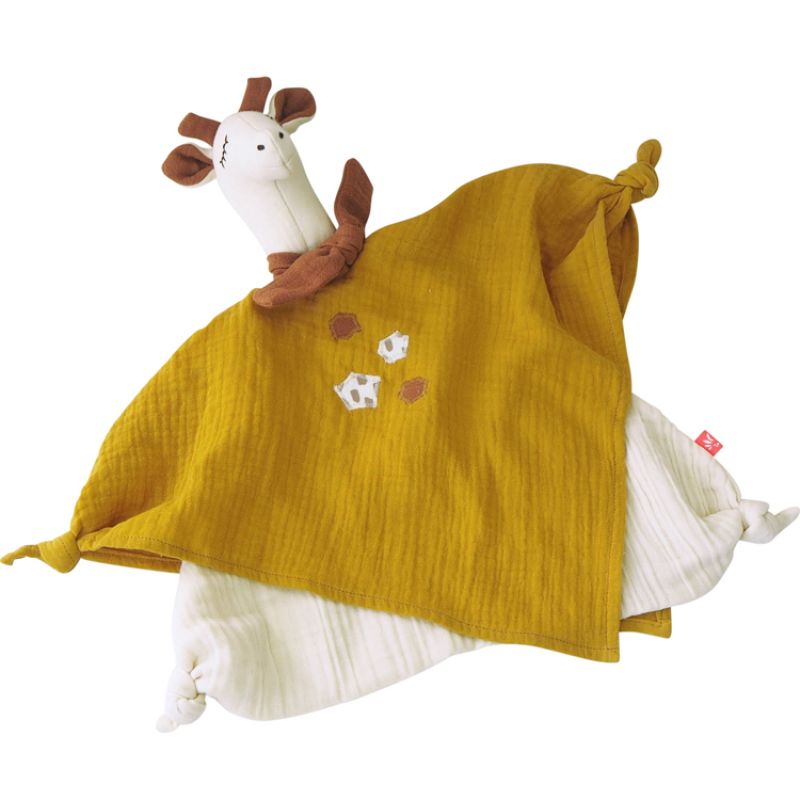 Doudou attache sucette lange Girafe (55 cm) Kikadu