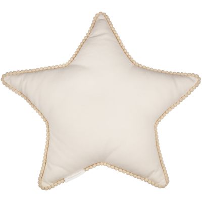 Coussin étoile vanille Boho (44 cm)