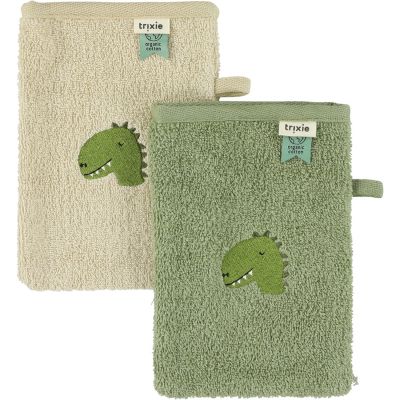 Lot de 2 gants de toilette Dino  par Trixie