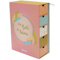 Coffret boîte à trésors et journal de naissance Happy - Domiva