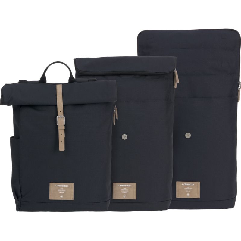 Sac à dos à langer en polyester recyclé Rolltop bleu nuit Lässig Produit 5