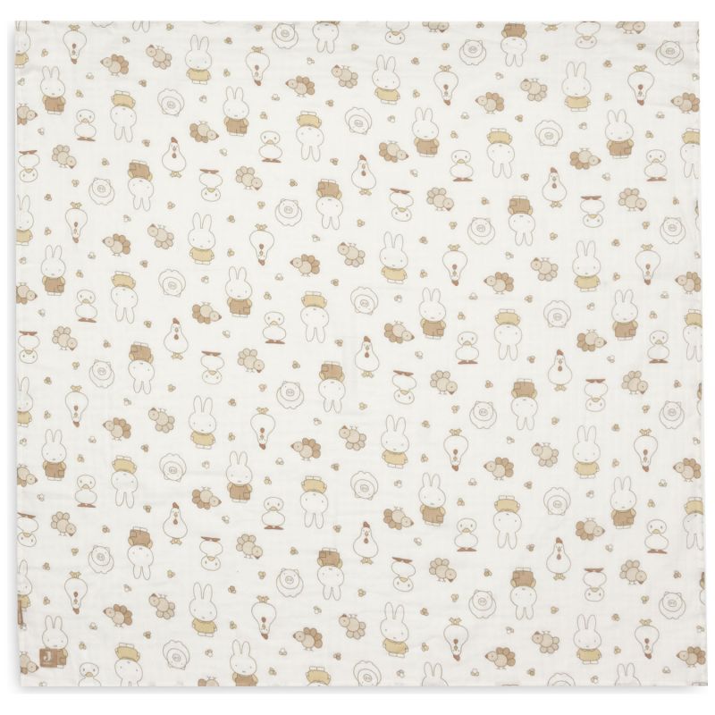 Lot de 2 maxi-langes en gaze de coton Miffy Family Farm (115 x 115 cm) Jollein Produit 3