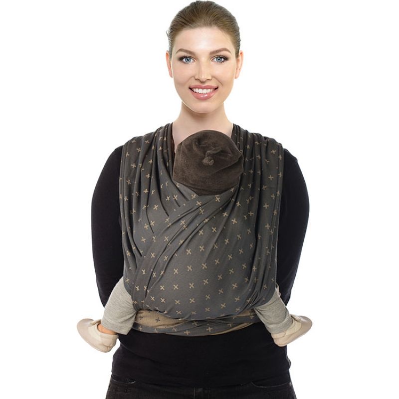 Echarpe de portage BB-Slen Jacquard gris plus (4,9 mètres) Babylonia carriers