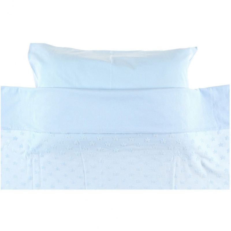 Housse de couette + taie d'oreiller bleu Mix et Match (100 x 140 cm) Noukie's