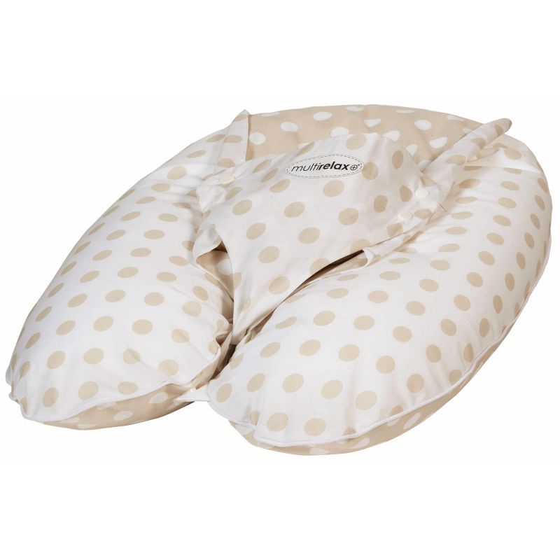 Coussin de maternité evolutif Multirelax+ Polycoton Pois Beige (3 en 1)  Candide