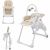 Variation Beige, blanc du produit Chaise haute 2 en 1 Tummie Beige de la marque Kinderkraft