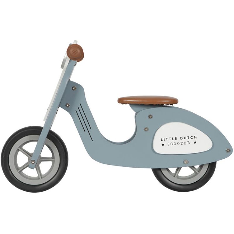 Draisienne Scooter en bois bleue Little Dutch