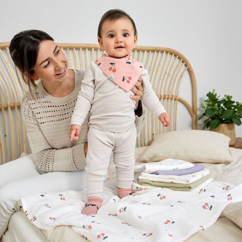 Lot de 3 langes Happy Fruits Cerise (80 x 80 cm) Lässig Ambiance 2