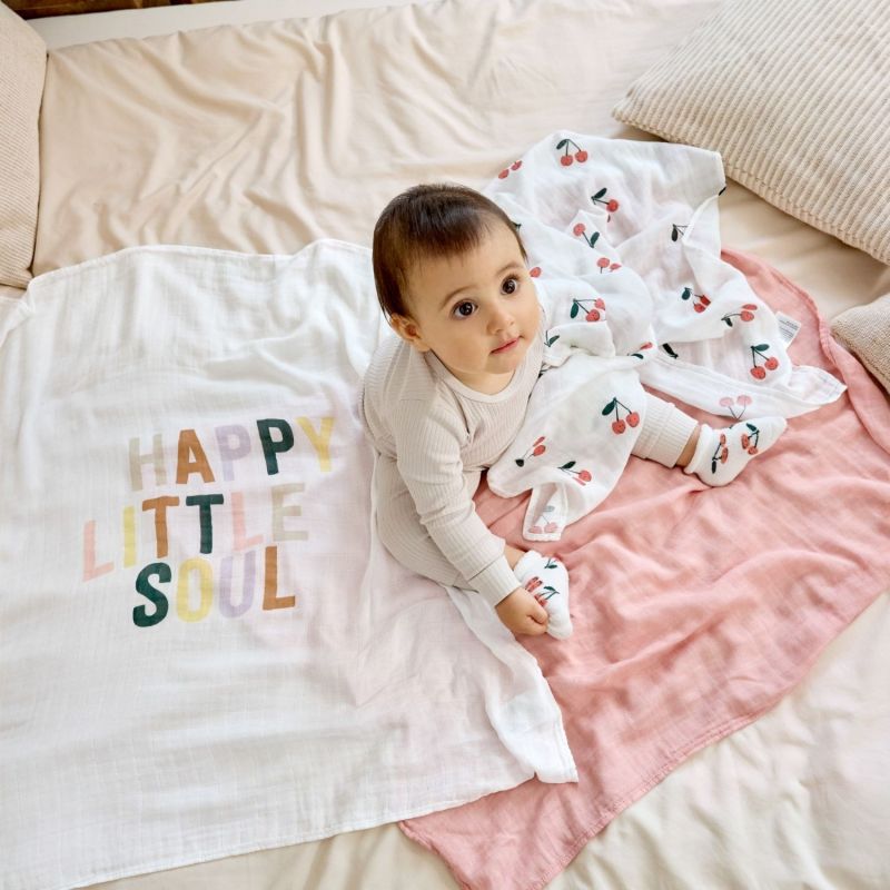 Lot de 3 langes Happy Fruits Cerise (80 x 80 cm) Lässig Ambiance 5