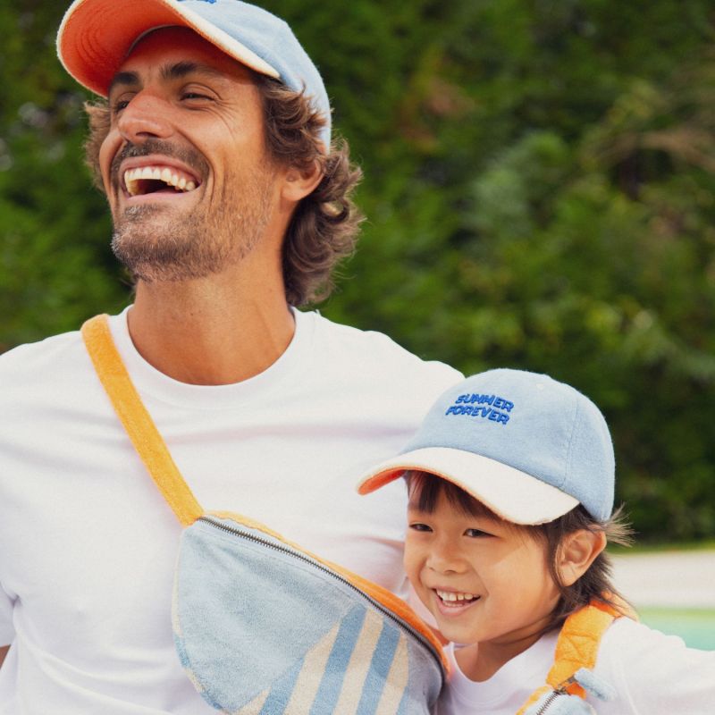 Casquette enfant Summer Forever Eponge bleu et orange (3-6 ans) Chamaye Ambiance 7