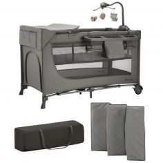 Lit parapluie 3 en 1 Joy 2 avec accessoires Dark Grey