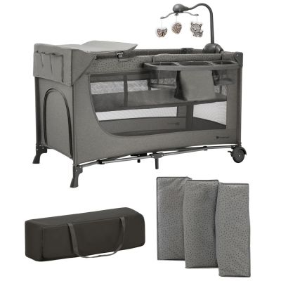 Lit parapluie 3 en 1 Joy 2 avec accessoires Dark Grey