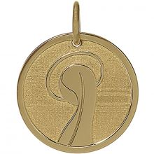 Médaille Marie personnalisable 17 mm (or jaune 750°)  par Je t'Ador